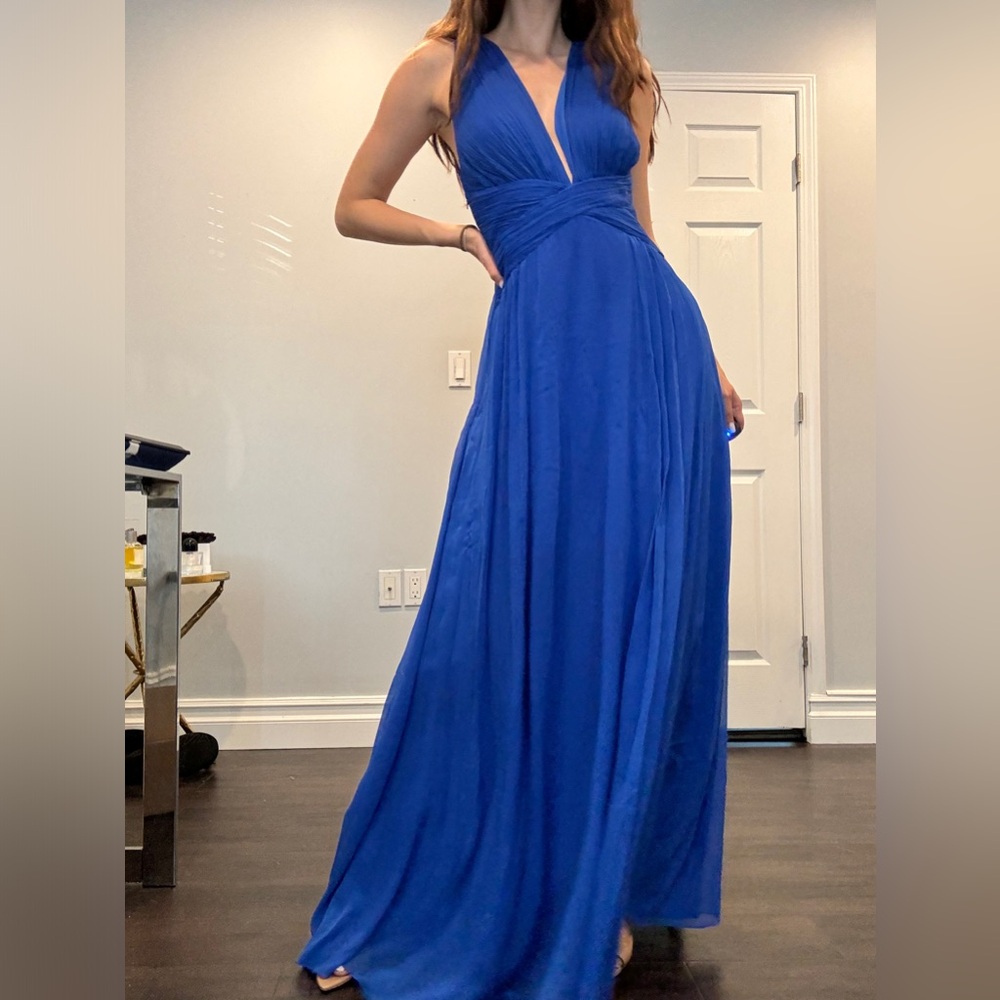 ASOS maxi dress with wrap waist in blue. Bridesmaid dress / Prom Dress